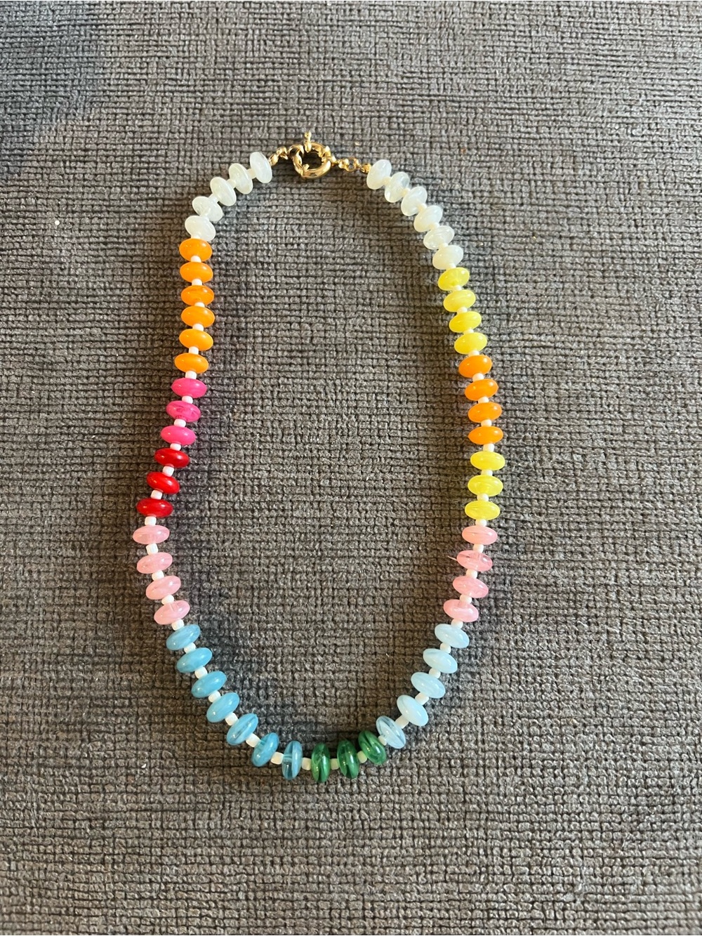 Multicolor Beaded Women's Necklace - Bright Gradient